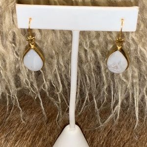 NWOT Teardrop Rainbow Moonstone Earrings